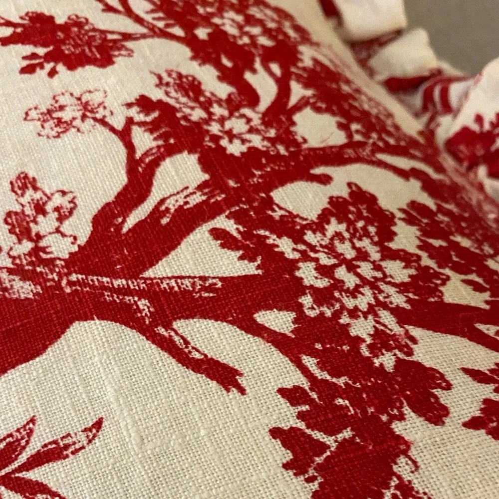 Authentique Vintage Pair of French Toile Euro-Shams 26 » Square ~ France ~ VGVC